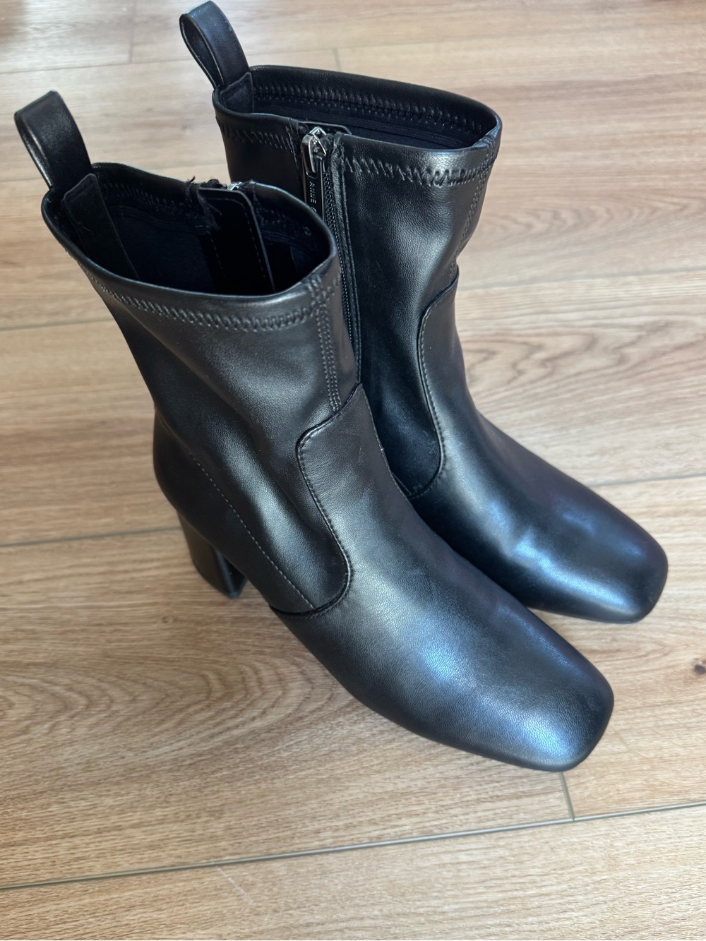 Anne Klein Lena Black Heeled Sock Booties
